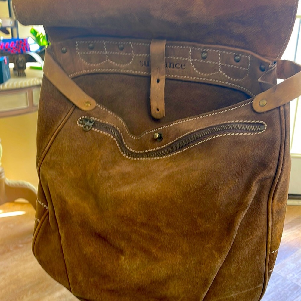 Sundance leather and Swede messenger bag